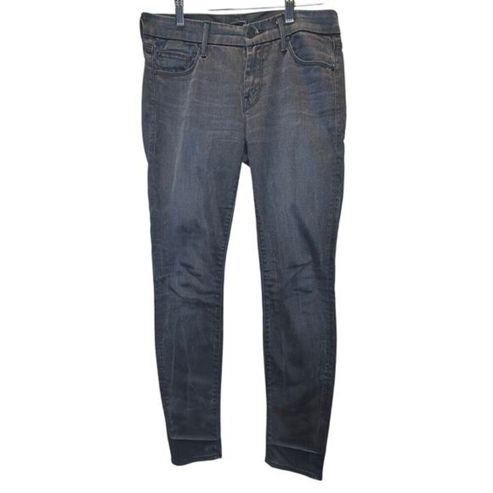 Mother The Looker Lies & Shadows Faded Black Skinny Jeans Size 28‎ Womens